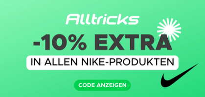 Exklusive Aktion bei Alltricks: Bis zu -10 % Rabatt auf die gesamte Marke Nike.