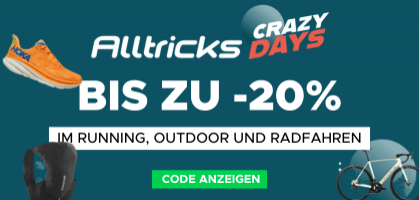 Crazy Days bei Alltricks: Bis zu -20 % Rabatt auf Produkte für das Laufen, Outdoor und Radfahren!