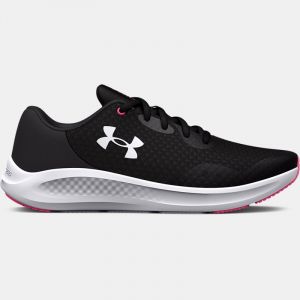 Mädchen Grade School Under Armour Charged Pursuit 3 Laufschuhe Schwarz / Jet Grau / Weiß 36.5