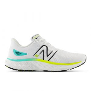 New Balance Herren Fresh Foam X EVOZ v3 in Weiß/Schwarz/Gelb/Grün, Textile, Größe 47.5