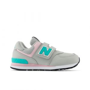 New Balance Kinder 574 HOOK & LOOP in Grau/Grün