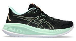 damen laufschuhe asics gel cumulus 26 schwarz grun