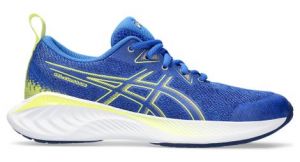 asics gel cumulus 25 gs laufschuhe blau gelb kinder