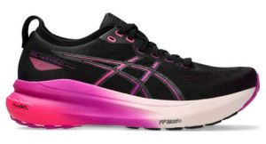 asics gel kayano 31 schwarz rosa damen running schuhe