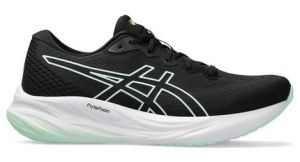 damen laufschuhe asics gel pulse 15 schwarz grun