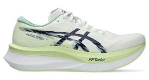 asics magic speed 4 laufschuhe weis grun herren