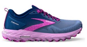 brooks cascadia 17 blau violett damen trailrunning schuhe