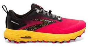 brooks cascadia 17 trail schuh rosa gelb damen