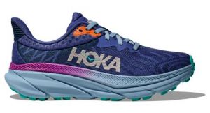 hoka challenger 7 trailrunning schuhe blau pink women