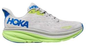 hoka clifton 9 laufschuhe grau grun blau herren