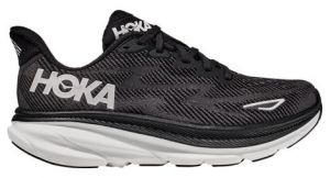 hoka clifton 9 laufschuhe schwarz weis