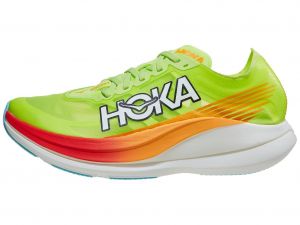 HOKA Rocket X 2 Unisex Laufschuh Lettuce/Solar Flare