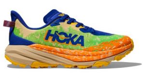 hoka speedgoat 6 youth kinder trailrunning schuhe blau grun orange