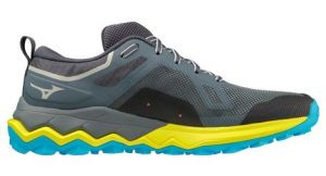 mizuno wave ibuki 4 trailrunning schuh grau gelb blau