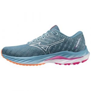 Mizuno Wave Inspire 19 Straßenlaufschuhe für Frauen Hellblau Weiß 38 EU