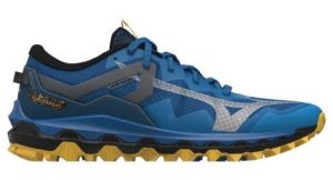 mizuno wave mujin 9 trailrunning schuh blau gelb