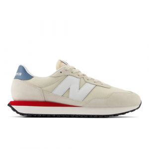 New Balance Herren 237 in Beige/Weiß/Blau/Rot, Suede/Mesh, Größe 47.5