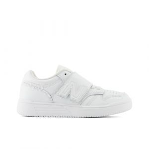 New Balance Kinder 480 Bungee Lace with Top Strap in Weiß