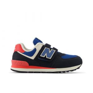 New Balance Kinder 574 HOOK & LOOP in Schwarz/Rot