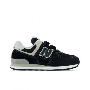 New Balance Kinder 574 Core Hook & Loop in Schwarz/Weiß