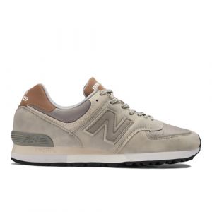 New Balance Unisex MADE in UK 576 Nostalgic Sepia in Grau/Braun, Suede/Mesh, Größe 47.5