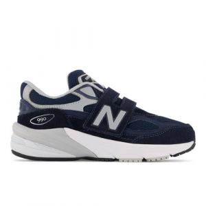 New Balance Kinder 990v6 Hook and Loop in Blau/Grau