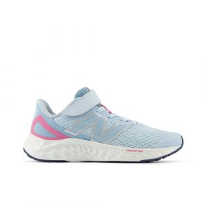 New Balance Kinder Fresh Foam Arishi v4 Bungee Lace with Top Strap in Blau/Rosa