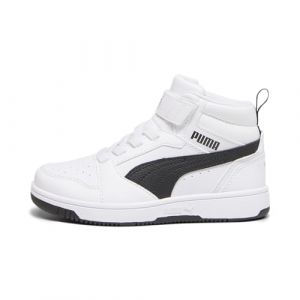 PUMA Jugendliche Rebound V6 Mid Sneakers 34.5White Black