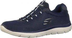 Skechers Sport Mens Summits Sneakers Wide FIT Herren Schuhe Blau