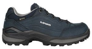 damen wanderschuhe lowa renegade gtx low blau