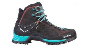 salewa mountain trainer mid gore tex damen wanderschuhe braun   blau