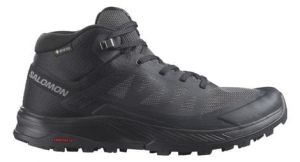 salomon outrise mid gtx wanderschuhe schwarz damen