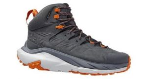 hoka kaha 2 gtx wanderschuhe grau orange