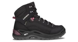 lowa renegade gore tex mid damen wanderschuhe schwarz pflaume