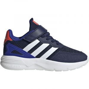 adidas Nebzed Elastic Lace Top Strap Laufschuhe Kinder HQ6145 - dark blue/cloud white/lucid blue 30