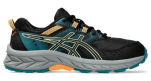 asics gel venture 9 gs trailrunning schuhe schwarz blau orange kinder