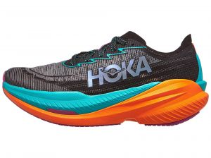 HOKA Mach X 2 (Breit) Herren Laufschuh Schwarz/Electric Aqua