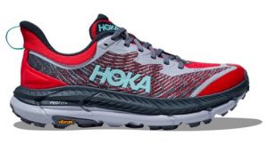 hoka mafate speed 4 trailrunning schuhe rot blau schwarz  strong fur  strong  manner