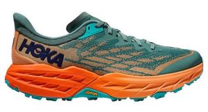 hoka speedgoat 5 trail running schuh grun orange