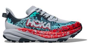 hoka speedgoat 6 youth kinder trailrunning schuhe blau rot