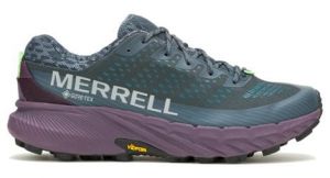 merrell agility peak 5 gore tex trailrunning schuhe blau violett