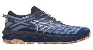 mizuno wave mujin 10 trailrunning schuhe blau koralle damen