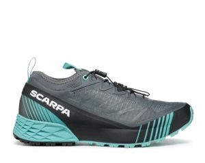 Scarpa W Ribelle Run GTX Blau-Grau - Gore-Tex Bequemer robuster Damen Gore-Tex Trailrunning Schuh