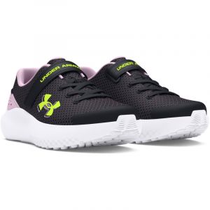 UNDER ARMOUR Surge 4 AC Laufschuhe Mädchen 001 - black/purple ace/high vis yellow 32