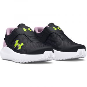 UNDER ARMOUR Surge 4 AC Laufschuhe Mädchen 001 - black/purple ace/high vis yellow 27