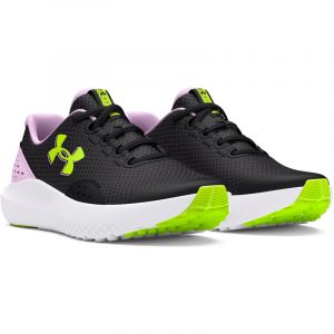 UNDER ARMOUR Surge 4 Laufschuhe Mädchen 001 - black/purple ace/high vis yellow 35.5