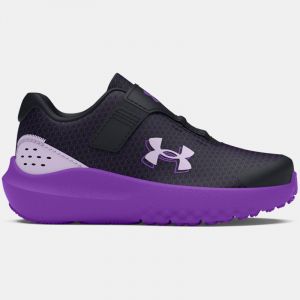 Infant Under Armour Surge 4 AC Laufschuhe für Mädchen Vivid Magenta / Schwarz / Stellar Rosa 26