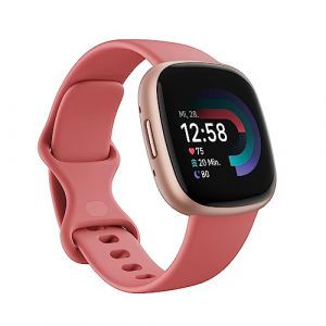 Google Fitbit Versa 4 ? Smartwatch Damen / Herren ? Fitness-Tracker mit integriertem GPS und Telefonfunktion