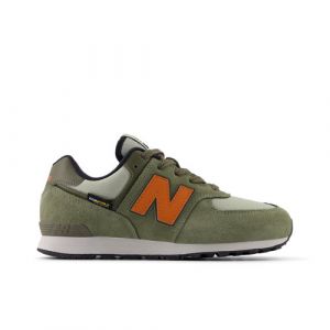 New Balance Kinder 574 in Grün/Orange