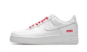 Nike Herren Air Force 1 Low Supreme Mini Box Logo Weiß/Weiß